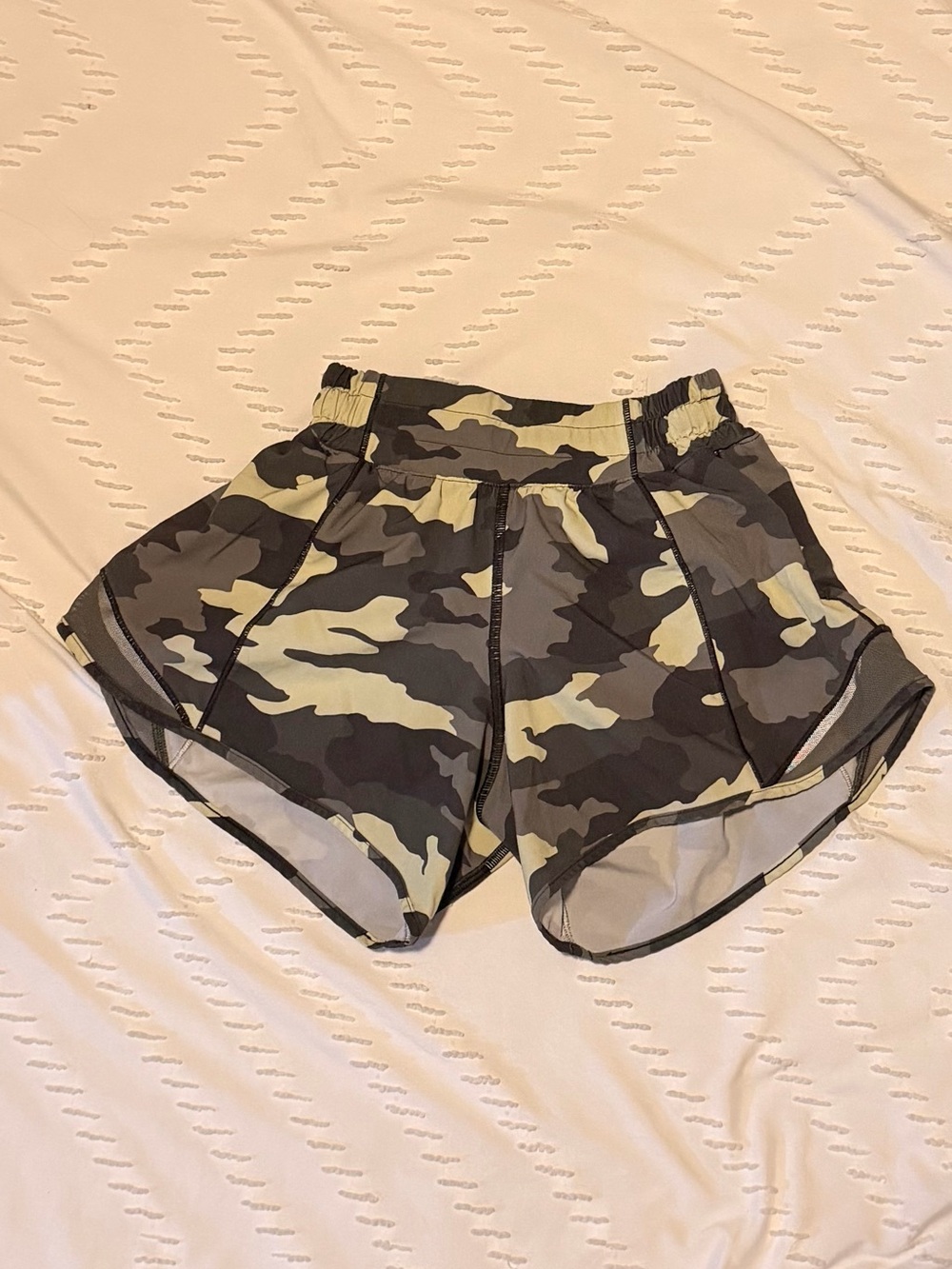 lululemon athletica Camo Running Shorts in Olive & Khaki